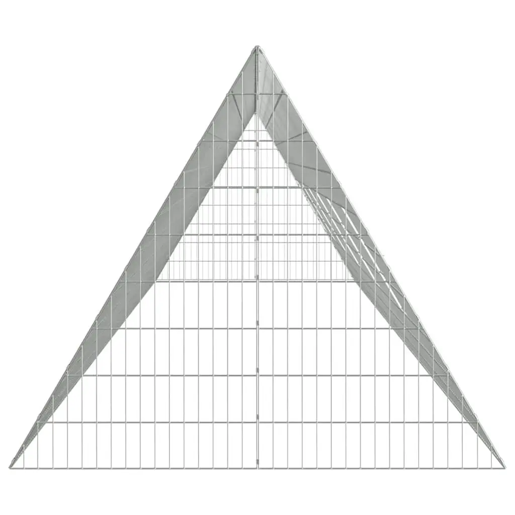 Chicken Cage Silver 650 x 100 x 85 cm Galvanised Steel Outdoor Poultry Run