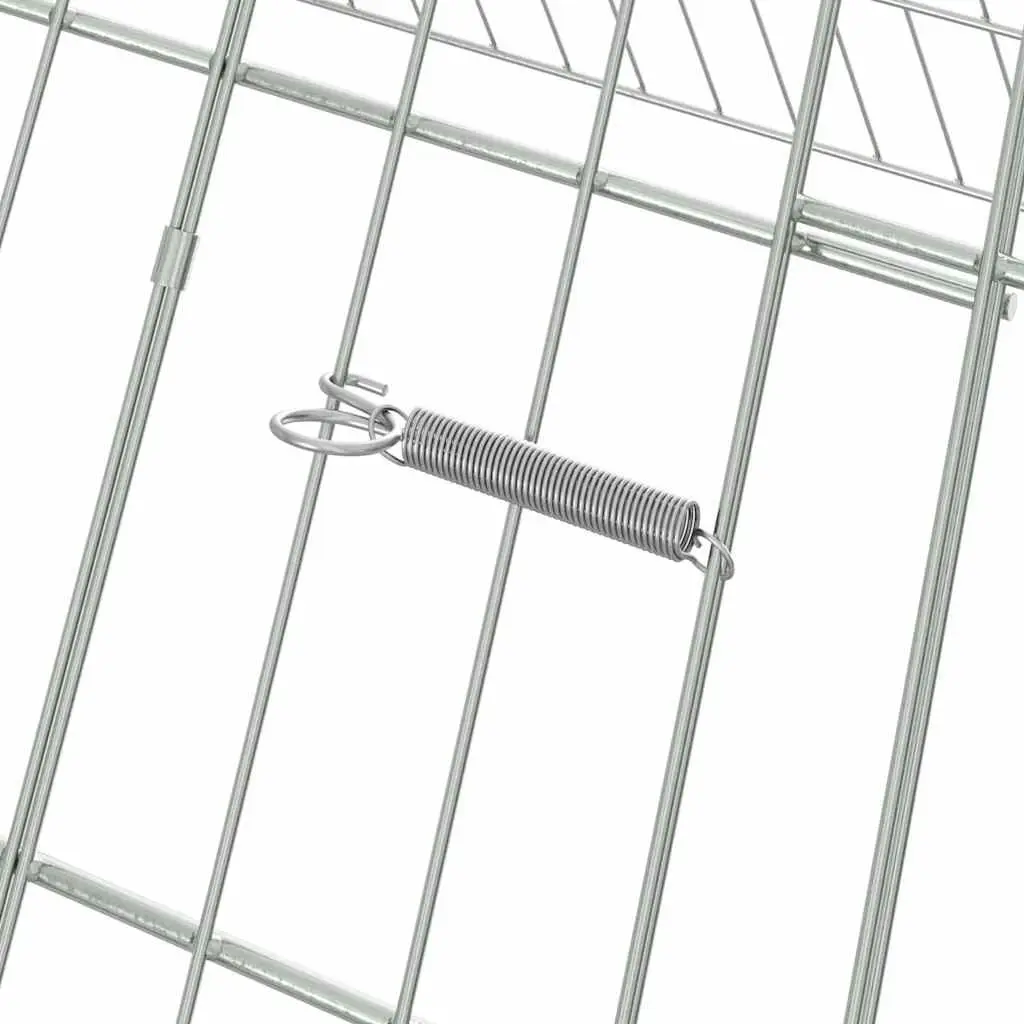 Chicken Cage Silver 650 x 100 x 85 cm Galvanised Steel Outdoor Poultry Run