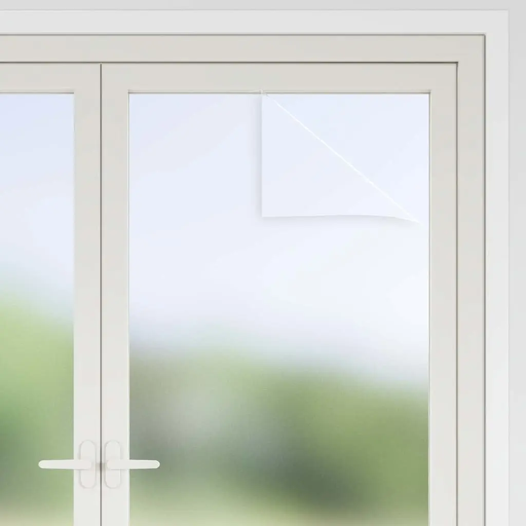 Self-Adhesive Window Film Grey Frosted 90 x 500 cm Privacy PVC Durable Smooth Surface