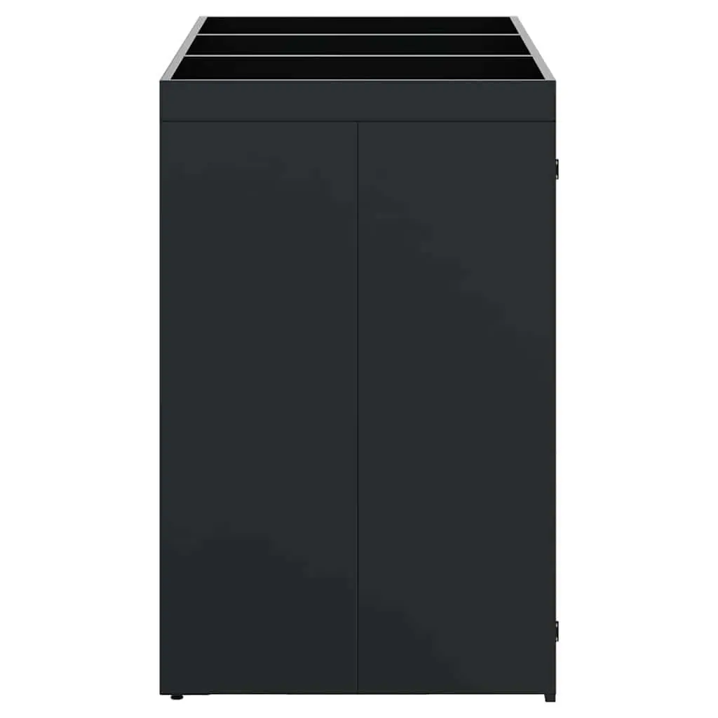 Wheelie Bin Storage 3 Bins Black Outdoor Garden Waste Container Enclosure Modern