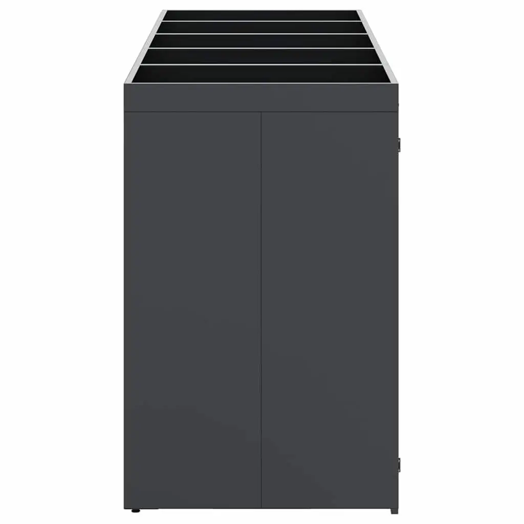 Wheelie Bin Storage Unit Anthracite Outdoor Waste Container 5 Bins Planter Roof