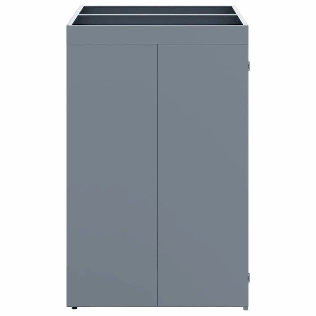 Wheelie Bin Storage Light Grey 2 Bins Planter Roof Weather Resistant