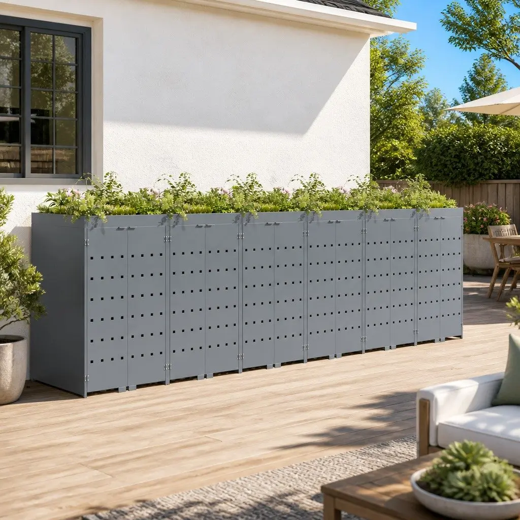 Wheelie Bin Storage for 6 Bins