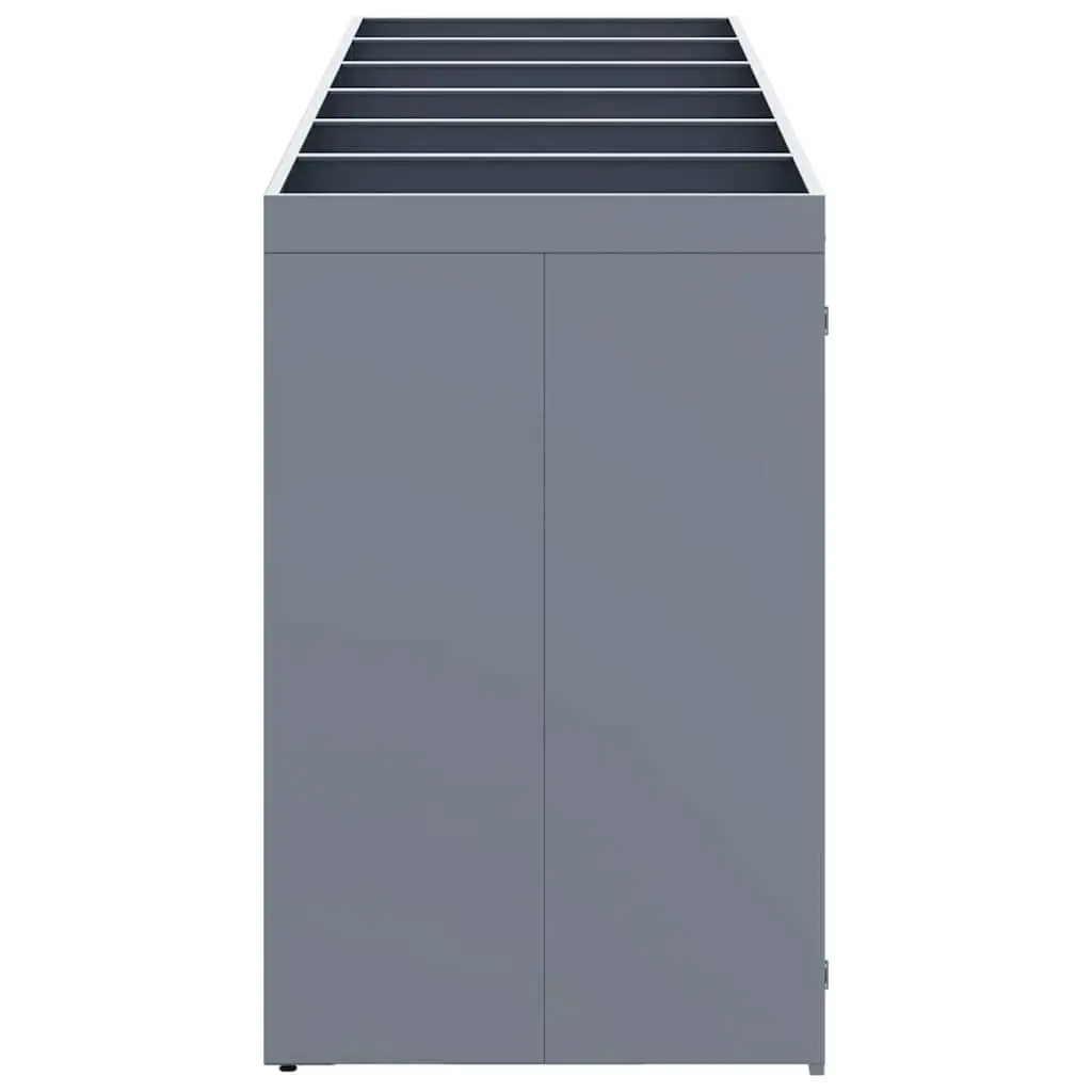 Wheelie Bin Storage Enclosure 6 Bins Light Grey Modern Garden Terrace Waste