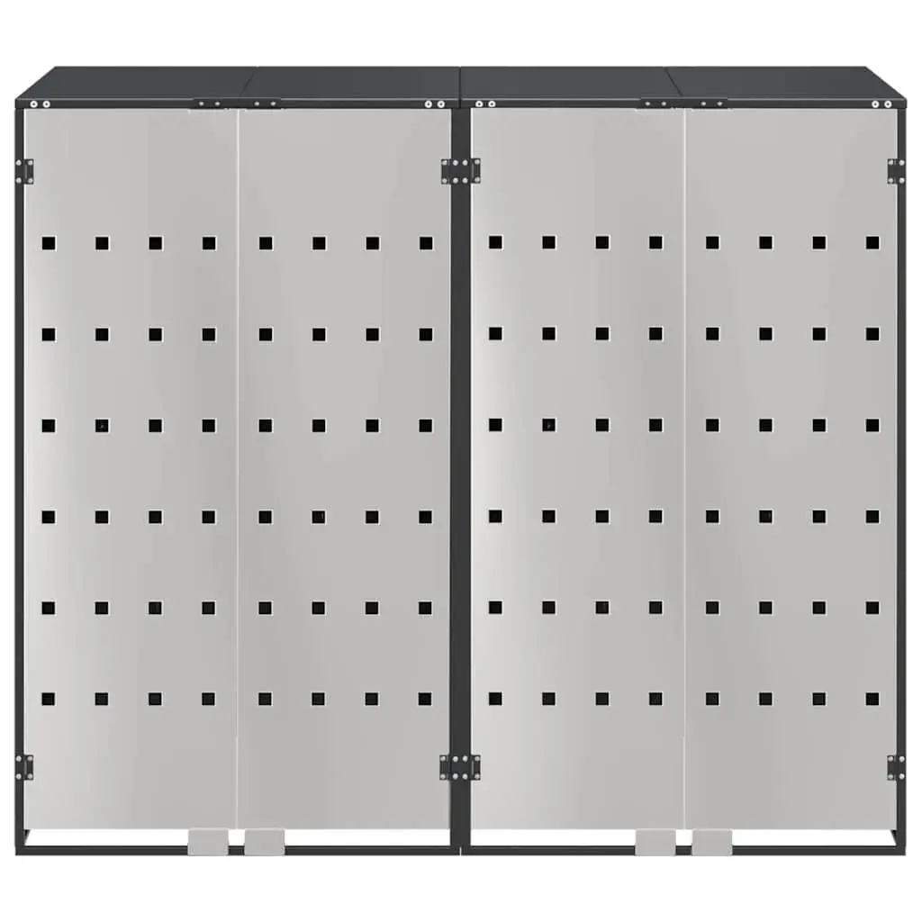 Wheelie Bin Storage Enclosure for 3 Outdoor Waste Bins Modern Design Anthracite