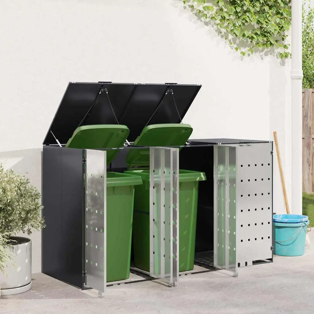 Wheelie Bin Storage Shed for 3 Bins Outdoor Garden Waste Container Enclosure
