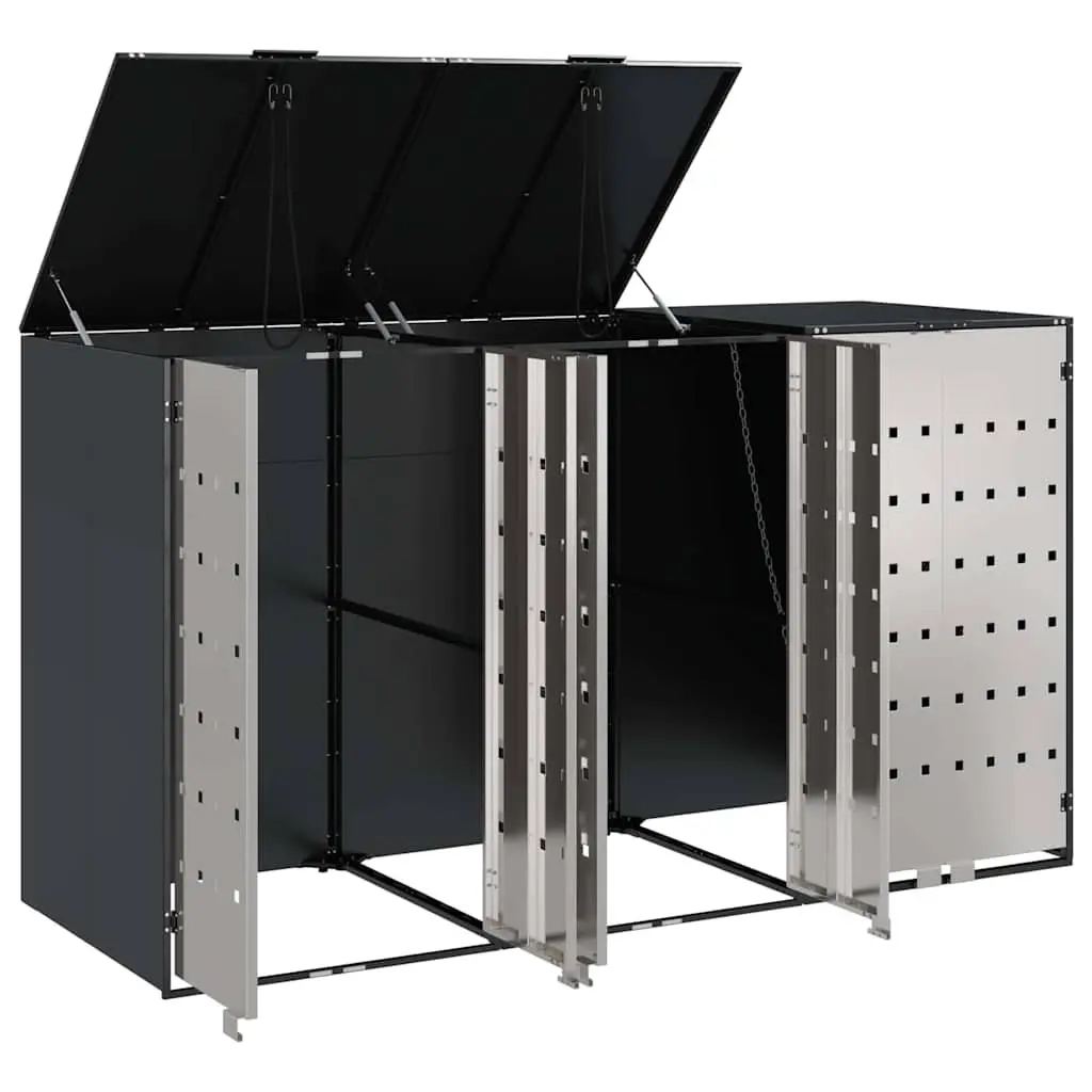 Wheelie Bin Storage Shed for 3 Bins Outdoor Garden Waste Container Enclosure