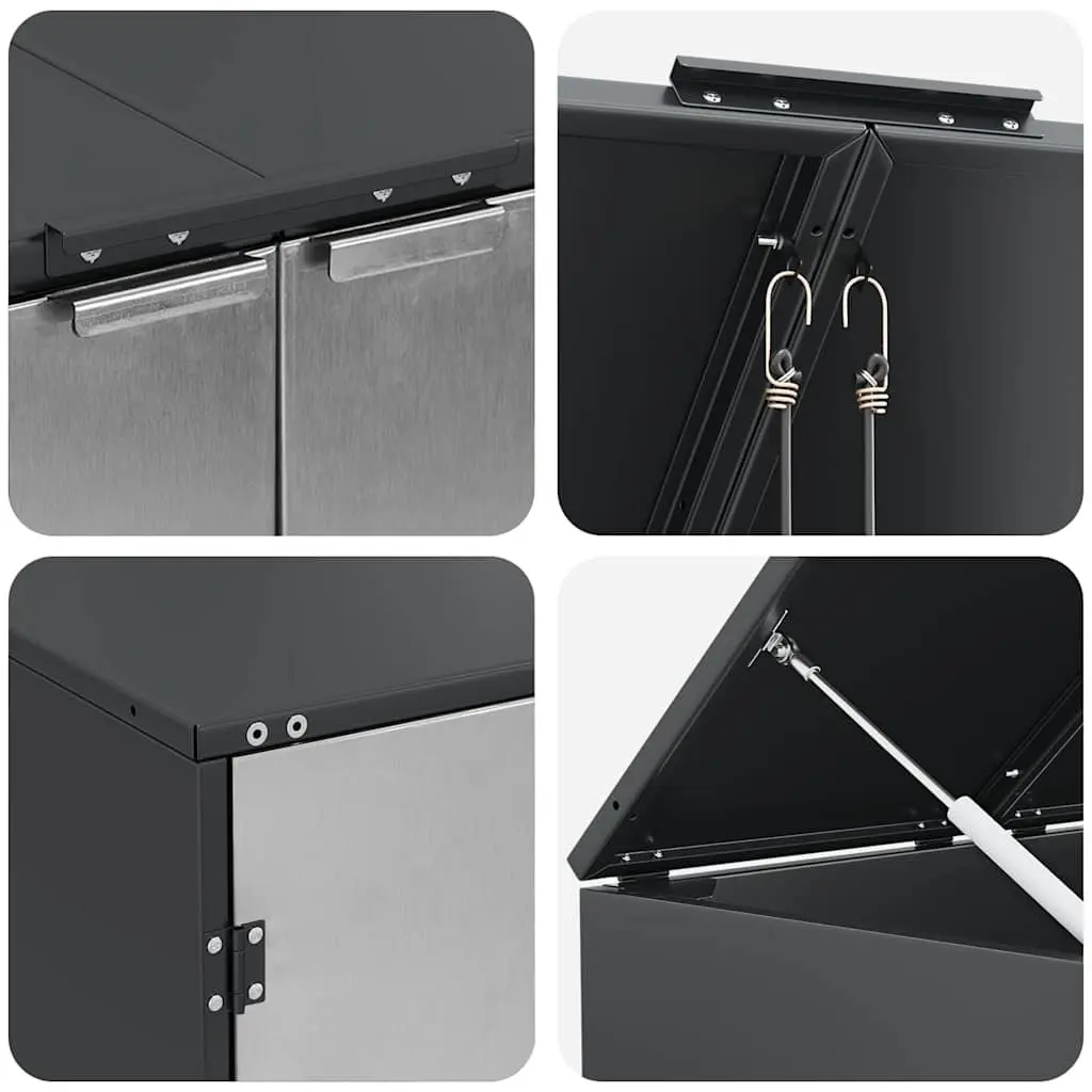 Wheelie Bin Storage Shed for 3 Bins Outdoor Garden Waste Container Enclosure