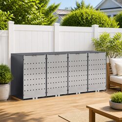 Compact Storage Solution for 3 Wheelie Bins