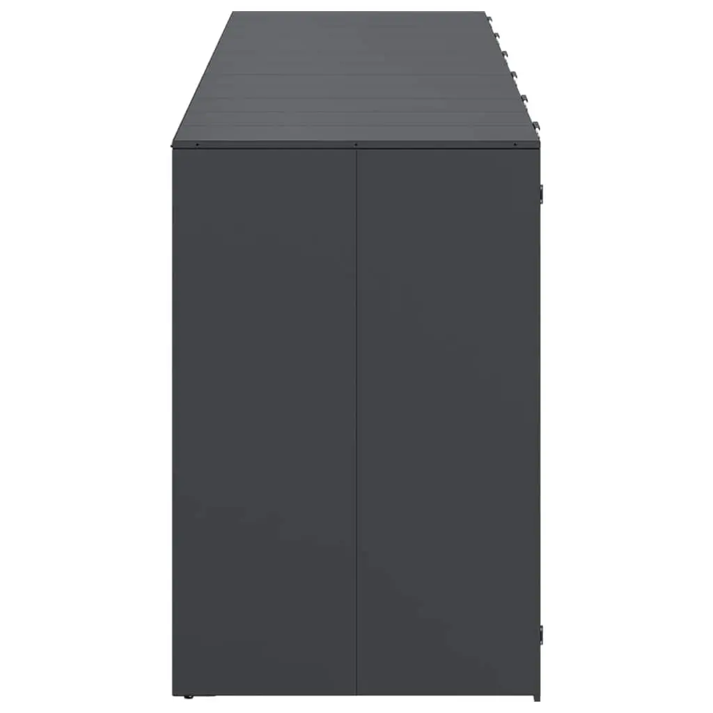 Wheelie Bin Storage Enclosure for 3 Bins Anthracite Modern Garden Waste