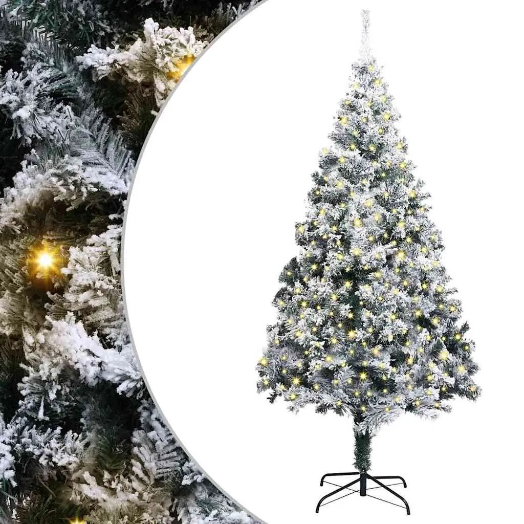 Artificial Christmas Tree Green 400cm Pre-lit Cone Shape Warm White LED Indoor Outdoor
