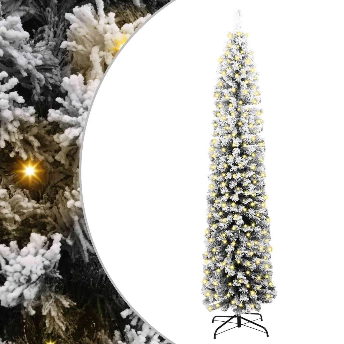 Artificial Christmas Tree Green 240cm Cone Shape 300 LED Lights