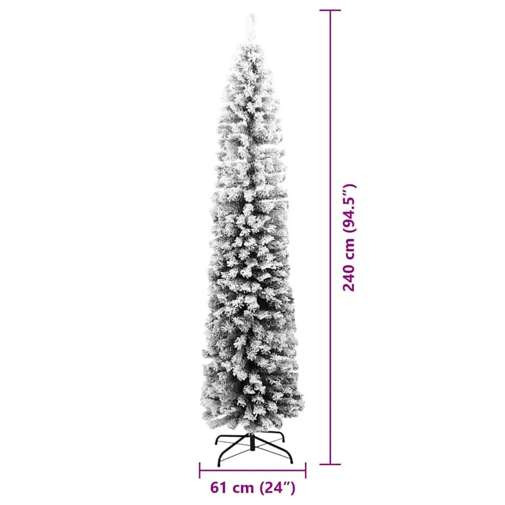 Artificial Christmas Tree Green 240cm Cone Shape 300 LED Lights