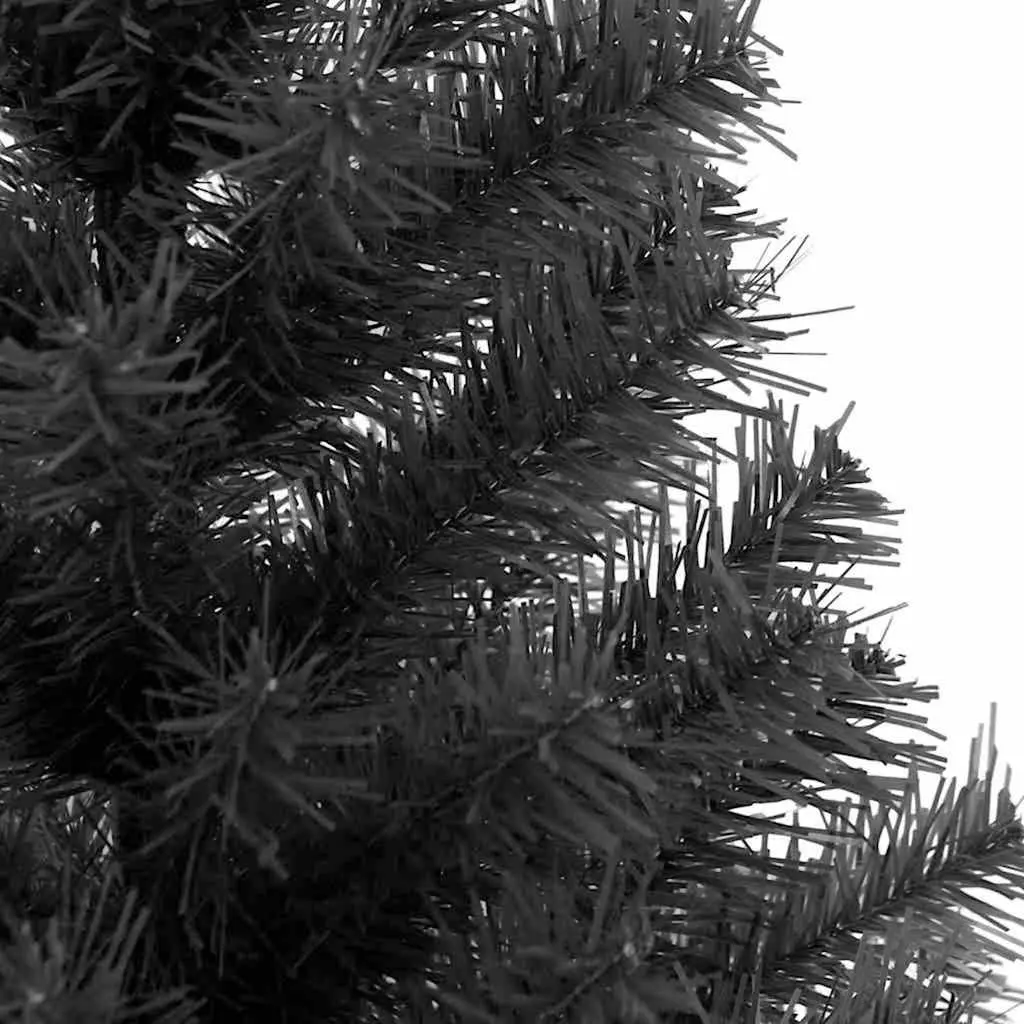180cm Black Artificial Christmas Tree 300 LED Lights Stand Modern Holiday Decor