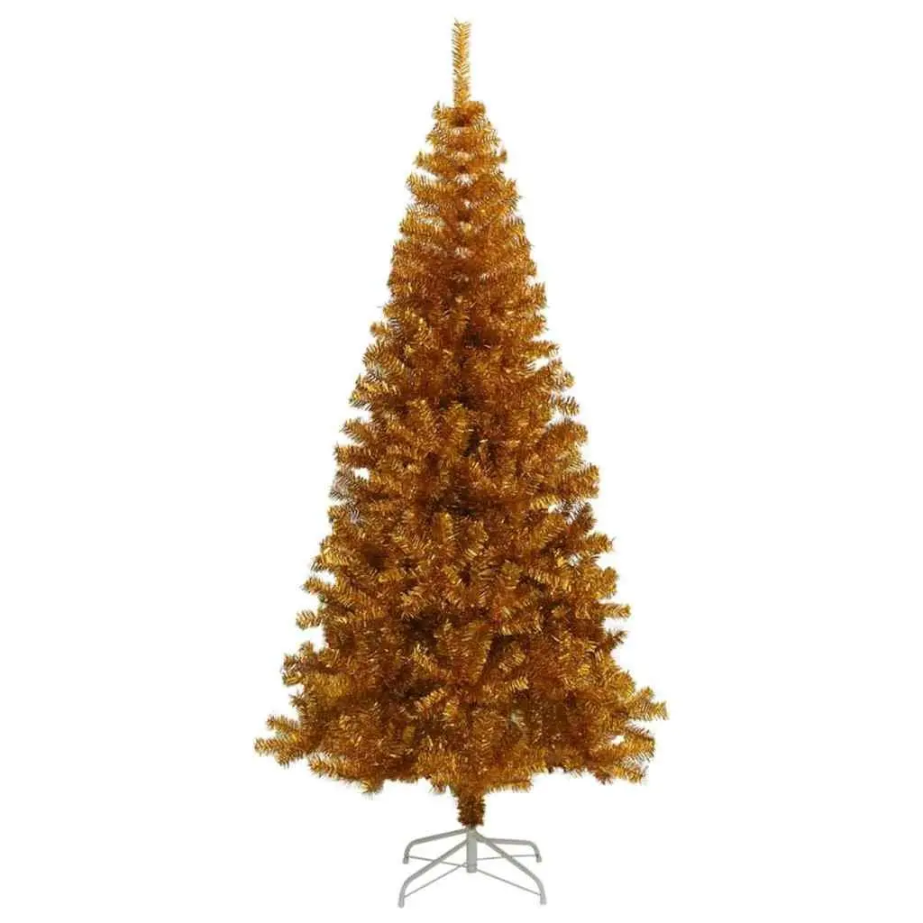 Artificial Christmas Tree Gold 180cm Cone Shape 300 LEDs Indoor Outdoor