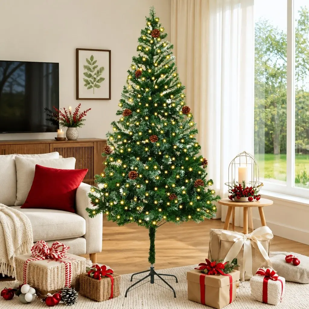 180cm Artificial Christmas Tree with Warm White LED Lights