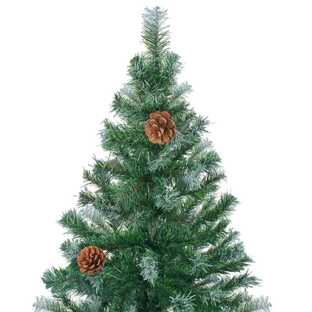 Artificial Christmas Tree 180cm Green Cone Textured PVC LED Lights Indoor
