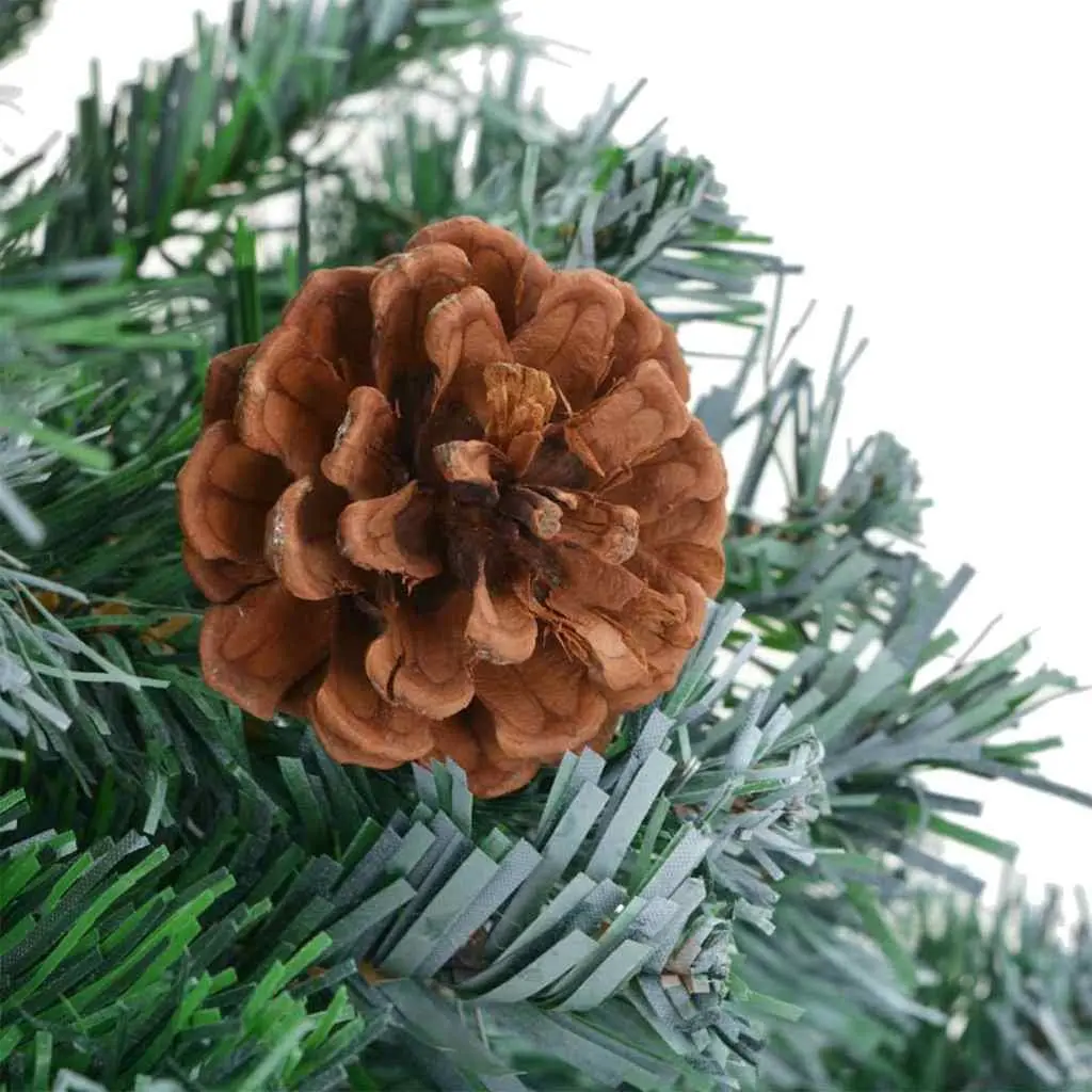 Artificial Christmas Tree 180cm Green Cone Textured PVC LED Lights Indoor