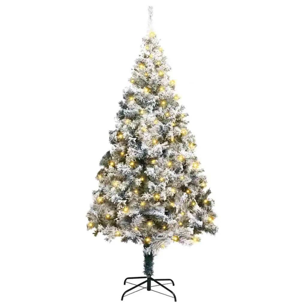 Artificial Christmas Tree White 180cm Cone Shape Integrated LED String Lights USB Powered