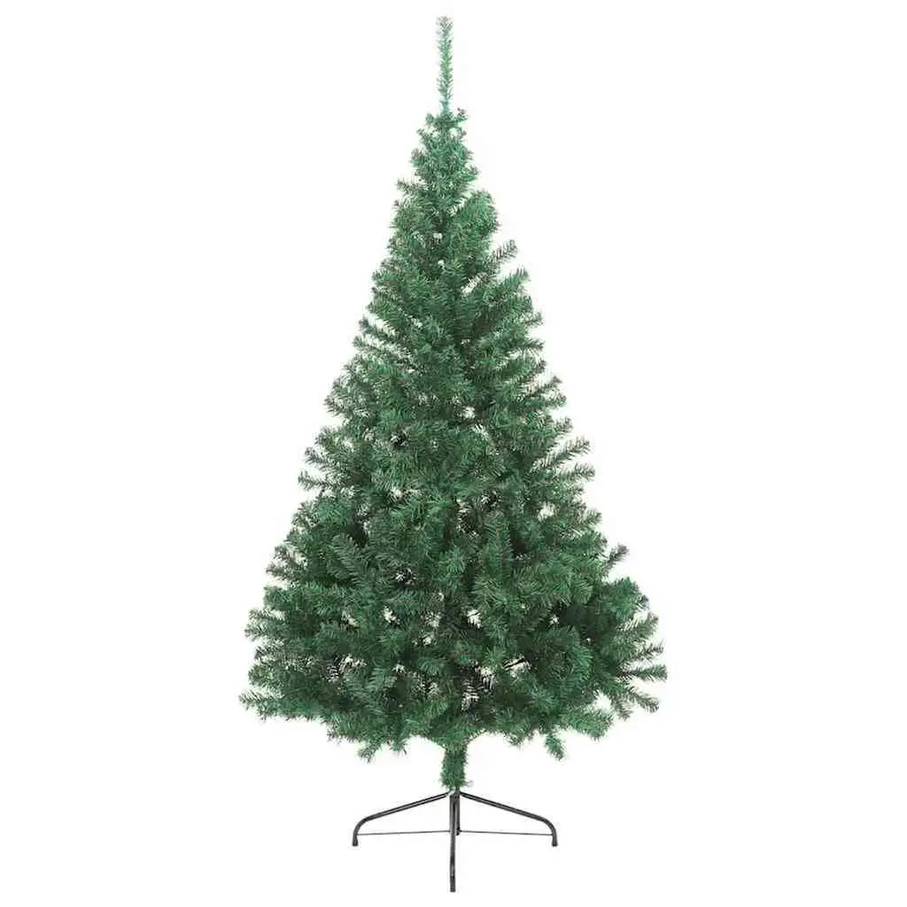 Artificial Pre-lit Christmas Tree 180 cm Green Cone LED Warm White Lights