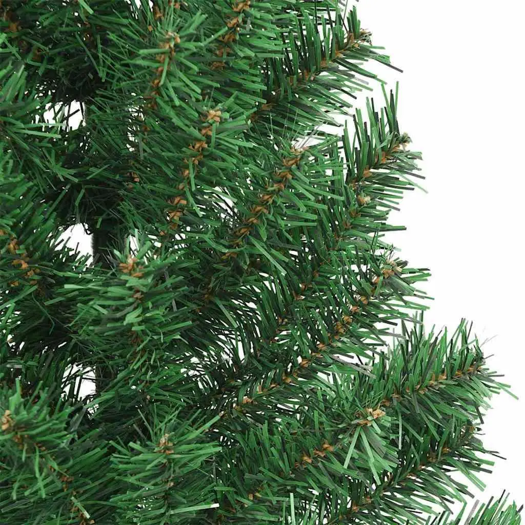 Artificial Pre-lit Christmas Tree 180 cm Green Cone LED Warm White Lights