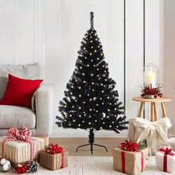 120cm Black Cone Christmas Tree with LEDs