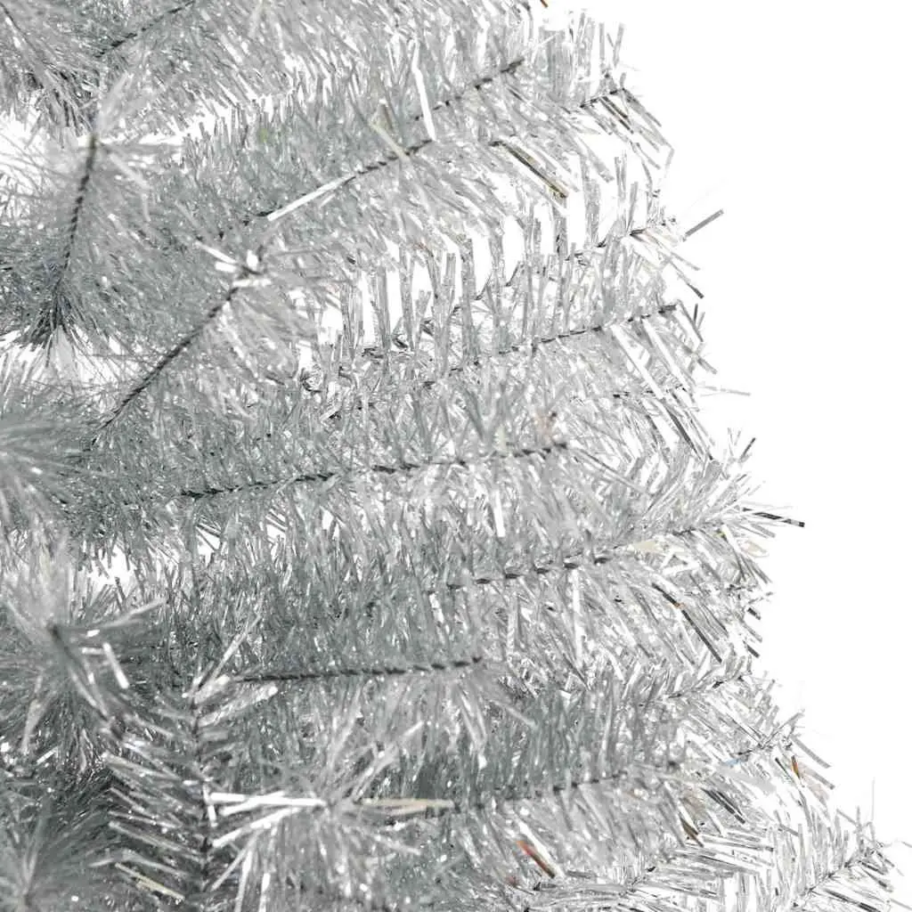 240cm Silver Christmas Tree with LED Lights