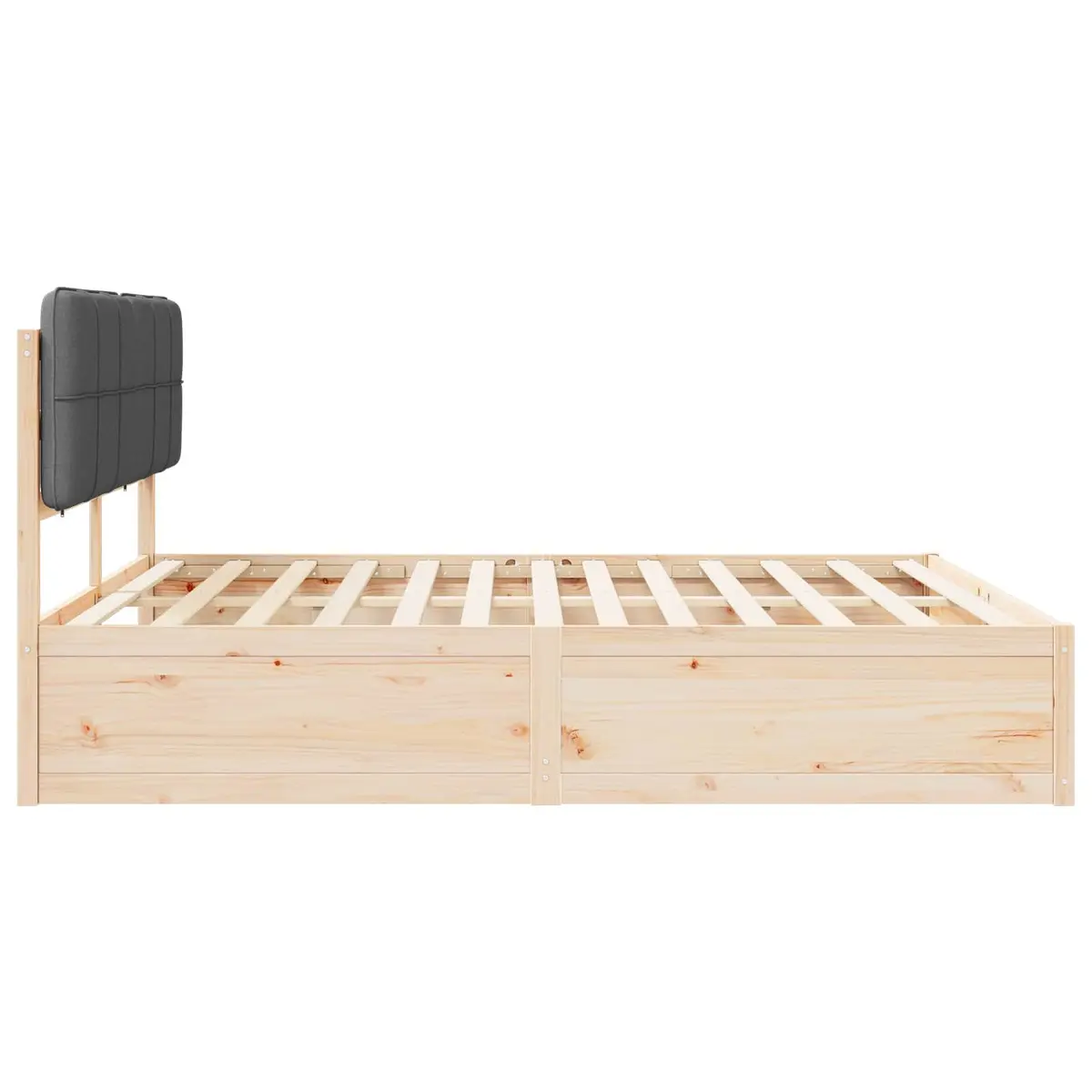 Bed Frame with Upholstered Headboard Grey 180 x 200 cm Modern Bedroom Furniture