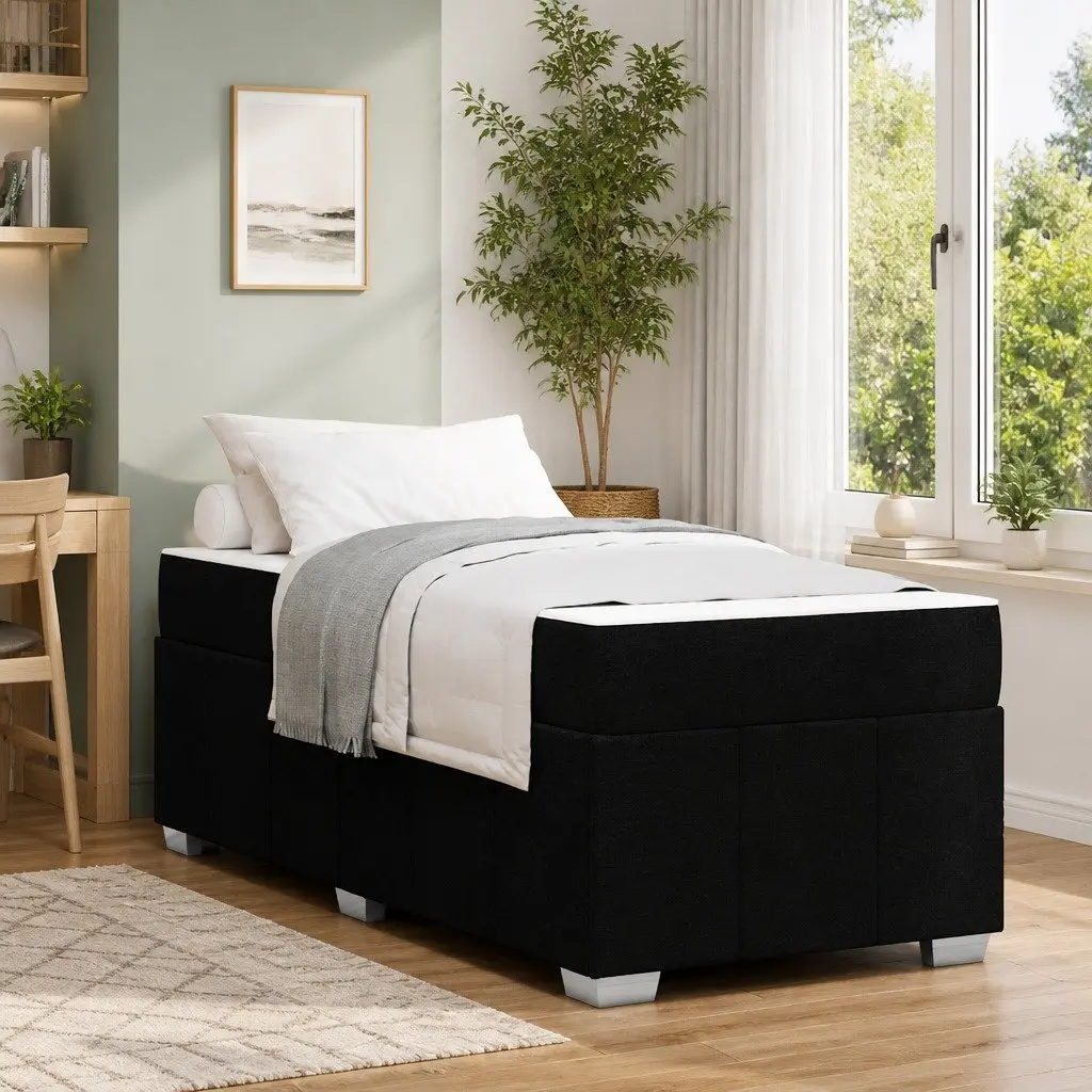 Bed Frame with Pocketed Coil Mattress, 90 x 190 cm