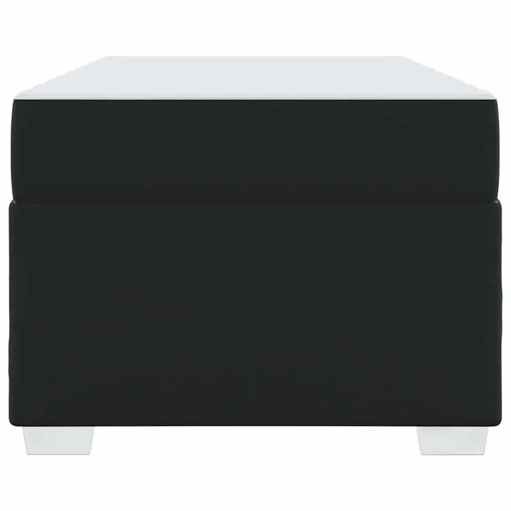 Bed Frame Black 90 x 190 cm Modern with Medium-firm Mattress Fabric