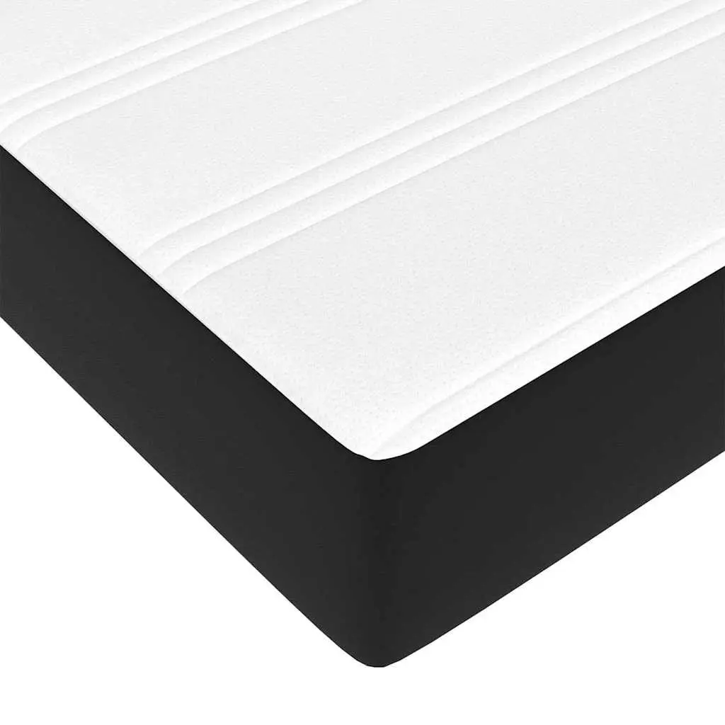 Bed Frame Black 90 x 190 cm Modern with Medium-firm Mattress Fabric