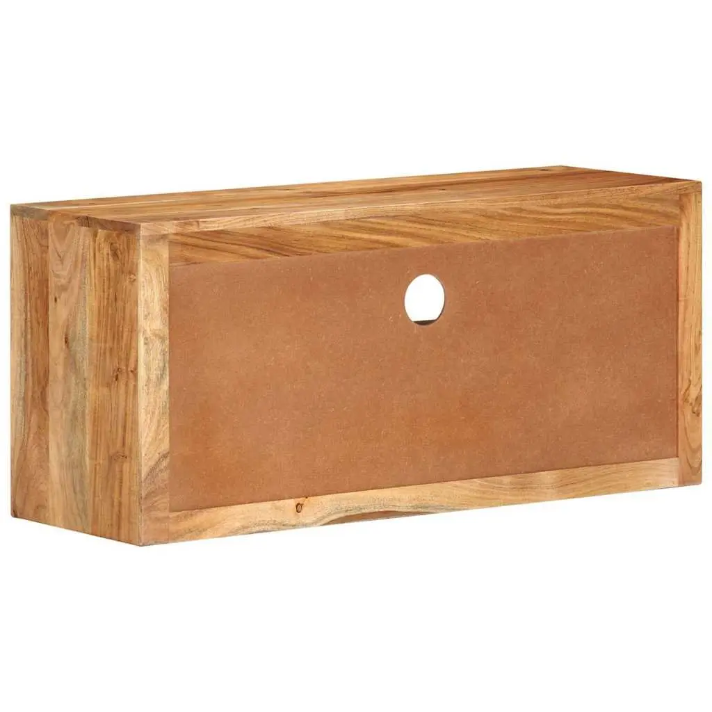 TV Cabinet Brown 88x30x40cm Solid Wood Acacia Storage Shelf