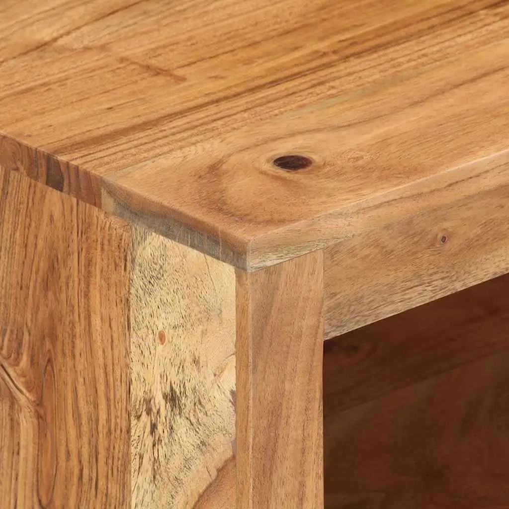 TV Cabinet Brown 88x30x40cm Solid Wood Acacia Storage Shelf