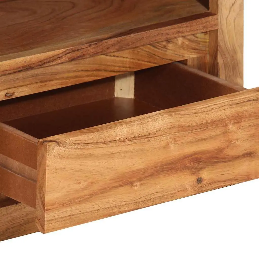 TV Cabinet Brown 88x30x40cm Solid Wood Acacia Storage Shelf