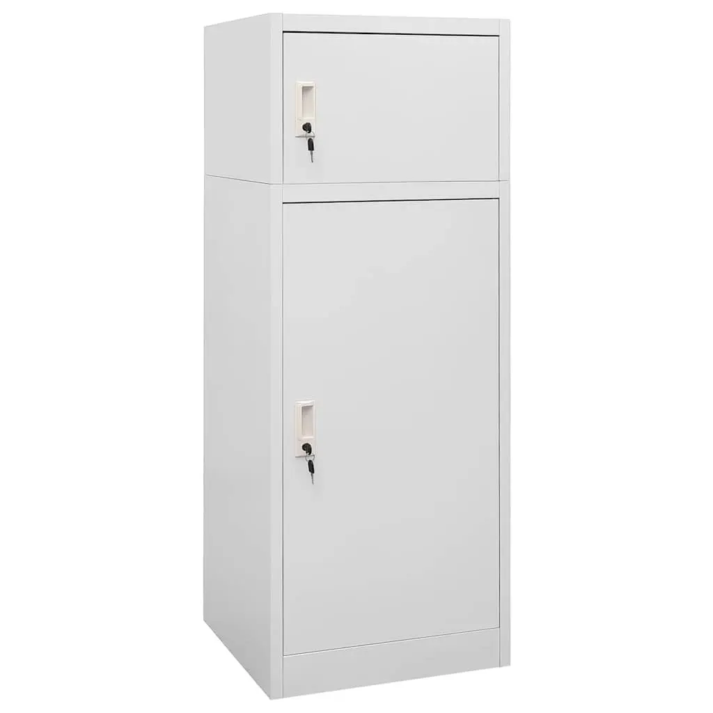 Saddle Cabinet Grey 53 x 53 x 140 cm Lockable Doors Equestrian Equipment Storage