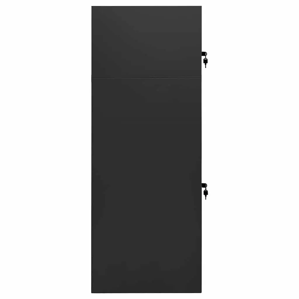 Saddle Cabinet Anthracite 53x53x140cm 2 Compartment Lockable Doors