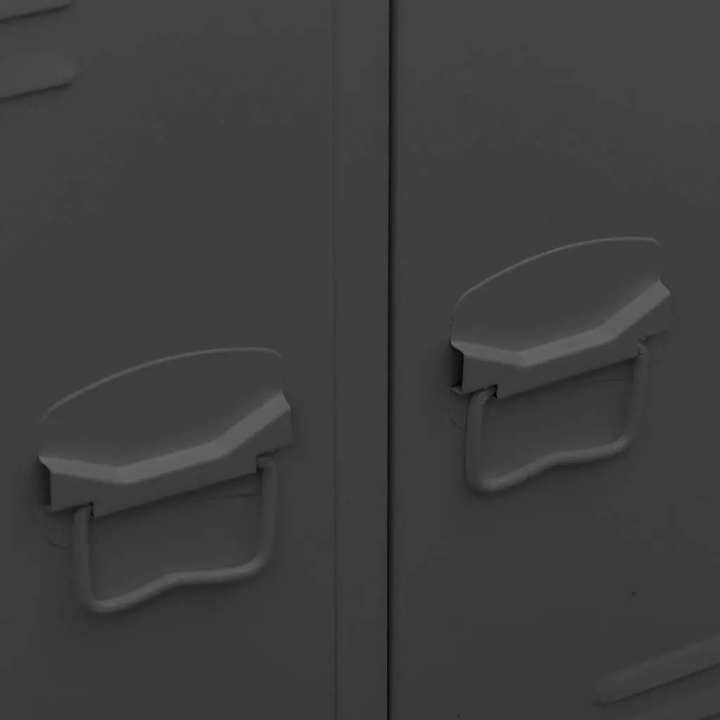 Industrial Wardrobe Storage Cabinet Anthracite 67x35x107cm Steel Adjustable Shelves Drawers