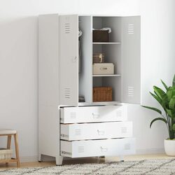 Compact Metal Wardrobe Cabinet - Stylish and Functional