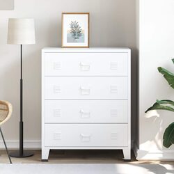 4-Drawer Metal Storage Unit - Compact and Durable
