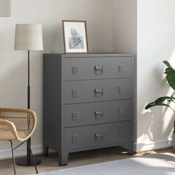 4-Drawer Metal Cabinet for Organized Living