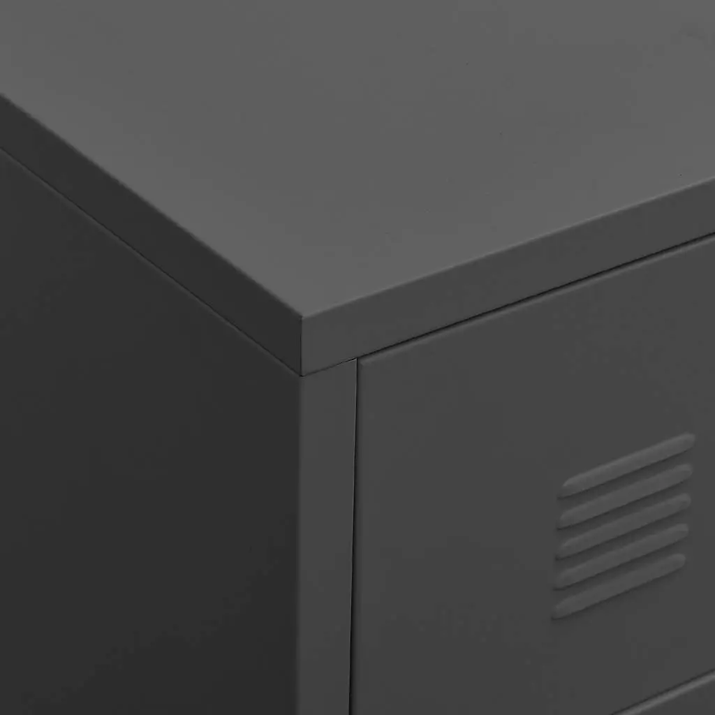 Metal Drawer Cabinet Anthracite 4 Drawers Organiser