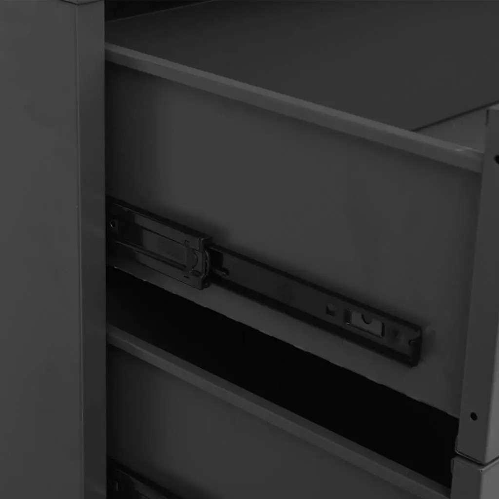 Metal Drawer Cabinet Anthracite 4 Drawers Organiser