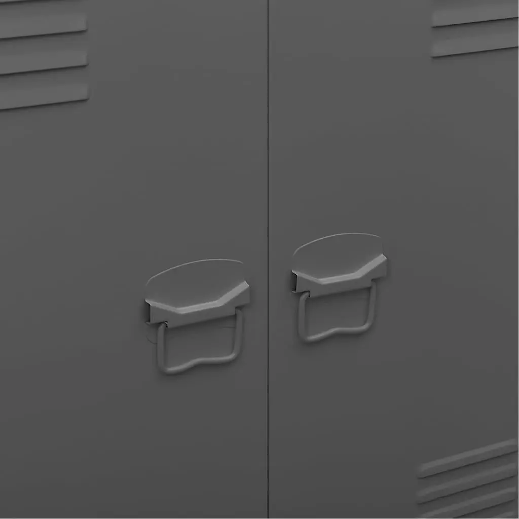 Steel Cabinet Anthracite 90x40x100cm with Two Shelves for Organised Storage and Labeling
