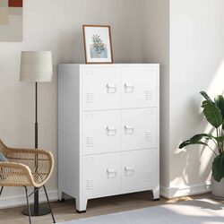 Compact and Functional 6-Door Metal Storage Cabinet