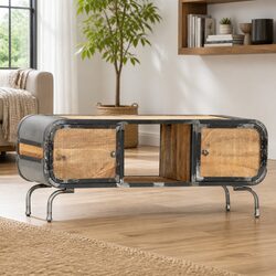 Compact 110x30x42 cm TV Cabinet in Solid Wood