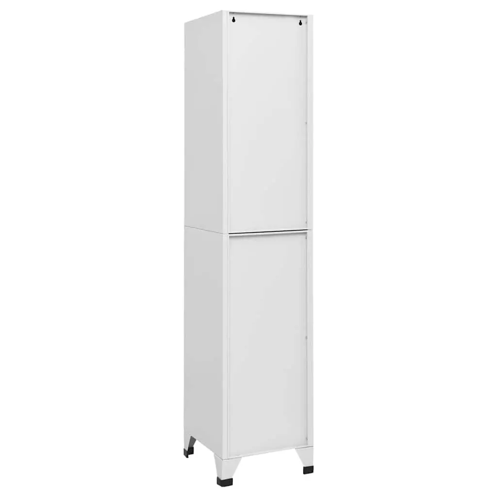 Steel Locker Cabinet Grey 38W x 40D x 180H cm Lockable Doors