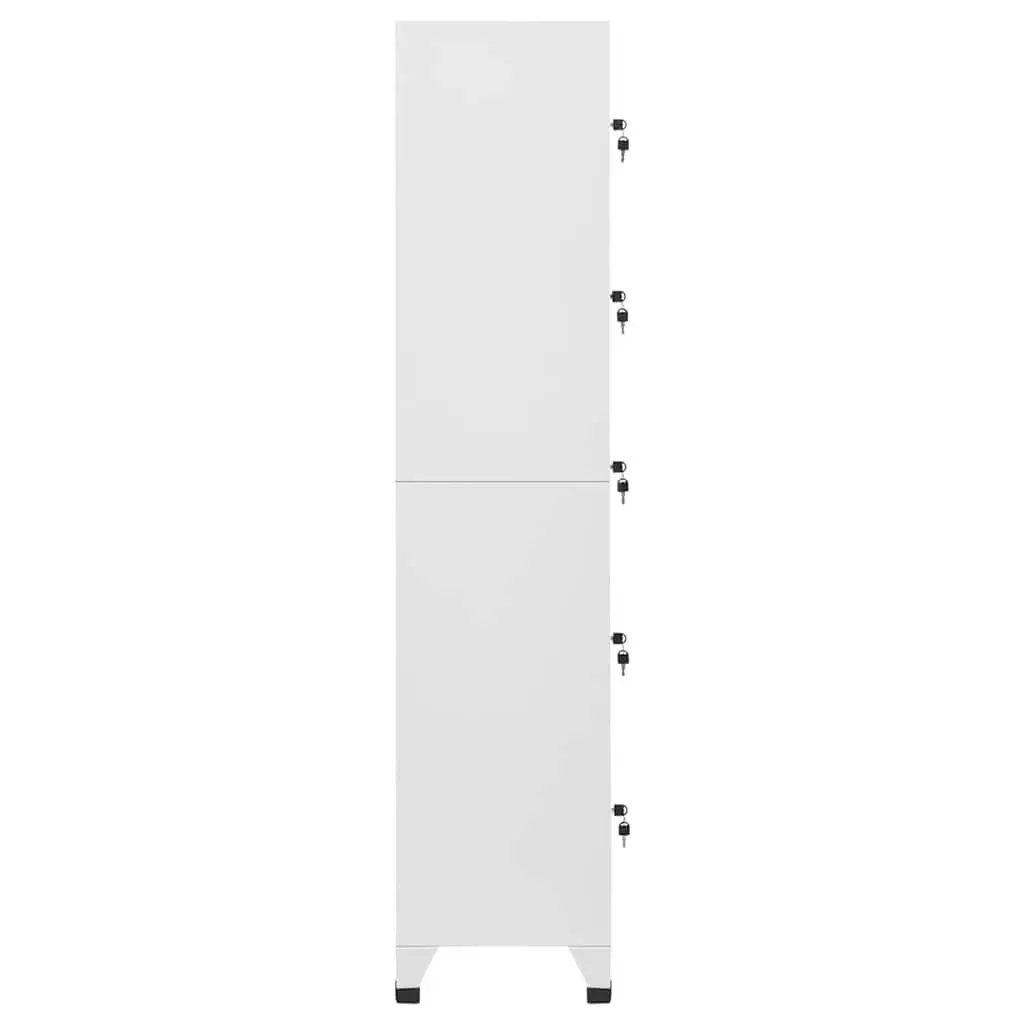 Steel Locker Cabinet Grey 38W x 40D x 180H cm Lockable Doors