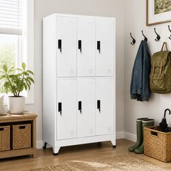 White Steel Locker Cabinet for Organized Storage