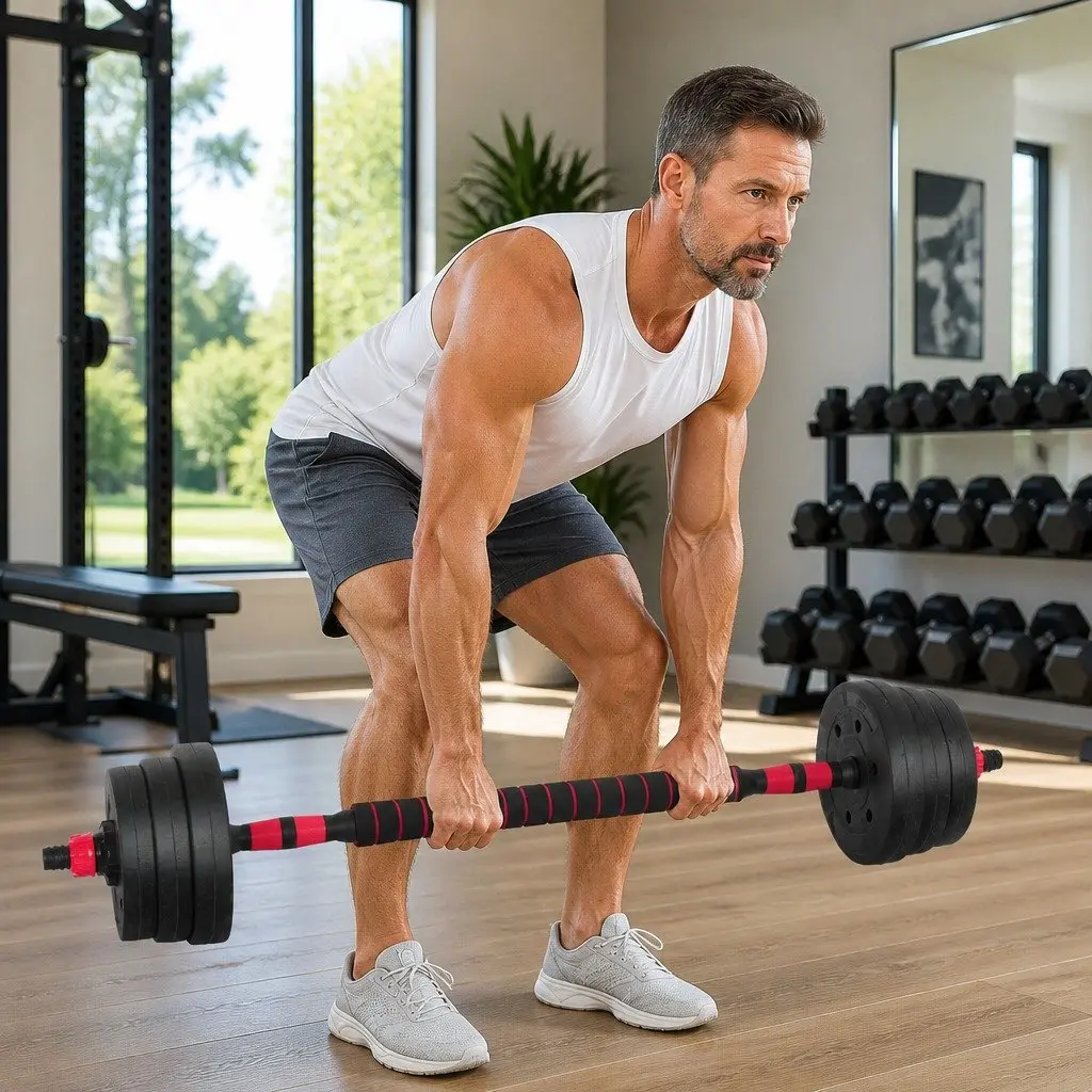 Adjustable Dumbbell Set 30kg Home Gym Free Weights Training Strength Building