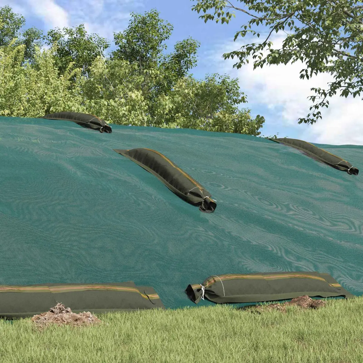 50 Pack Dark Green Sandbags